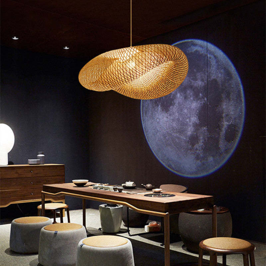 Design LED Pendant Lamp Bamboo Balls - EcoSphere-15.75 in-Nora Luxe
