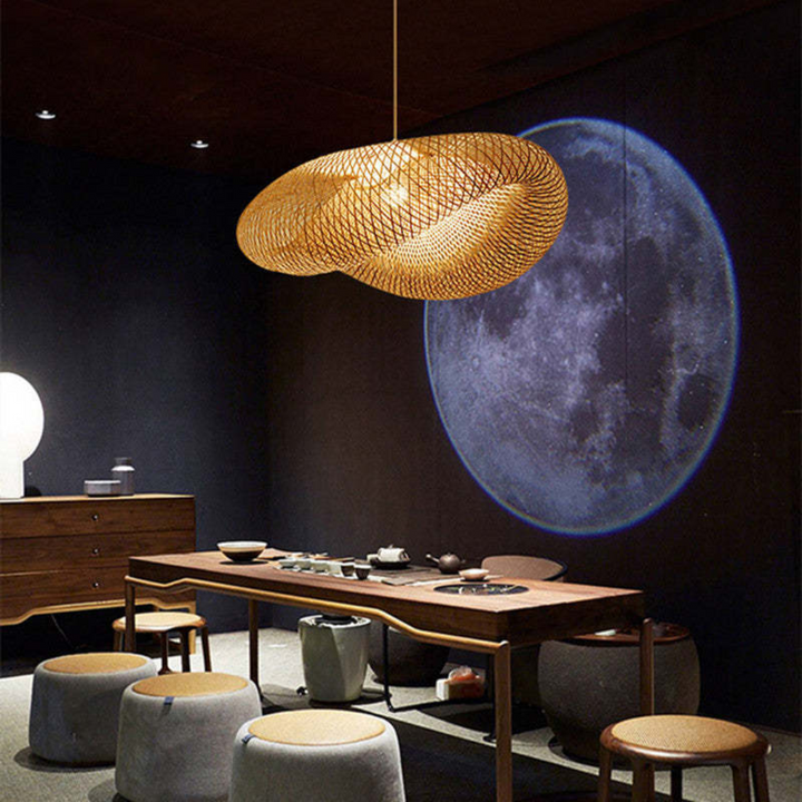Design LED Pendant Lamp Bamboo Balls - EcoSphere-15.75 in-Nora Luxe