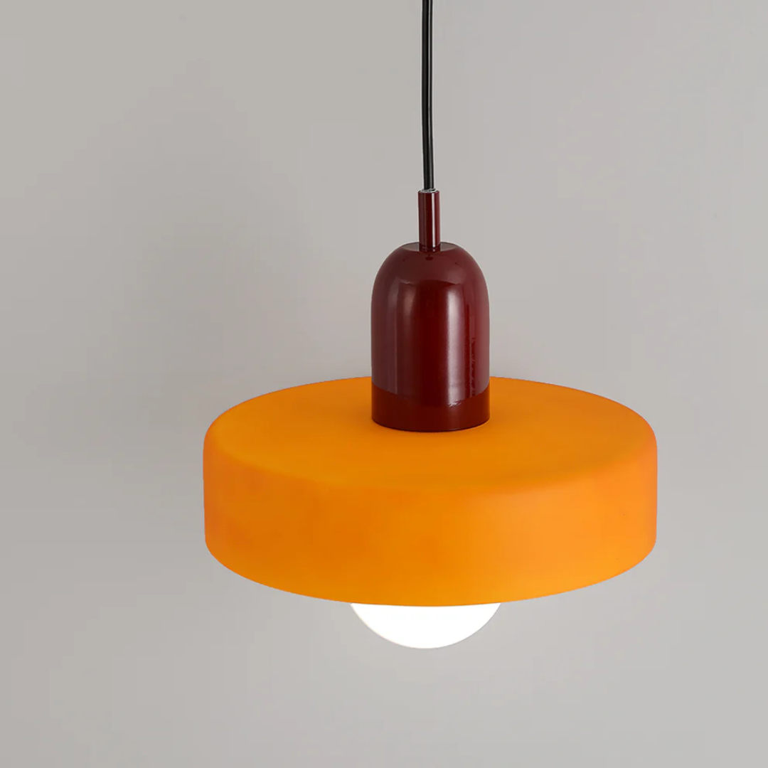 Design LED Pendant Lamp - GloboLuxe-Cream-Orange-9.84 in-Nora Luxe