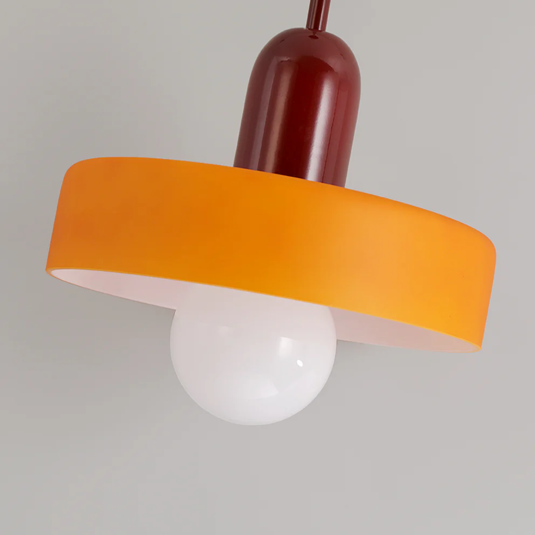 Design LED Pendant Lamp - GloboLuxe-Cream-Orange-9.84 in-Nora Luxe