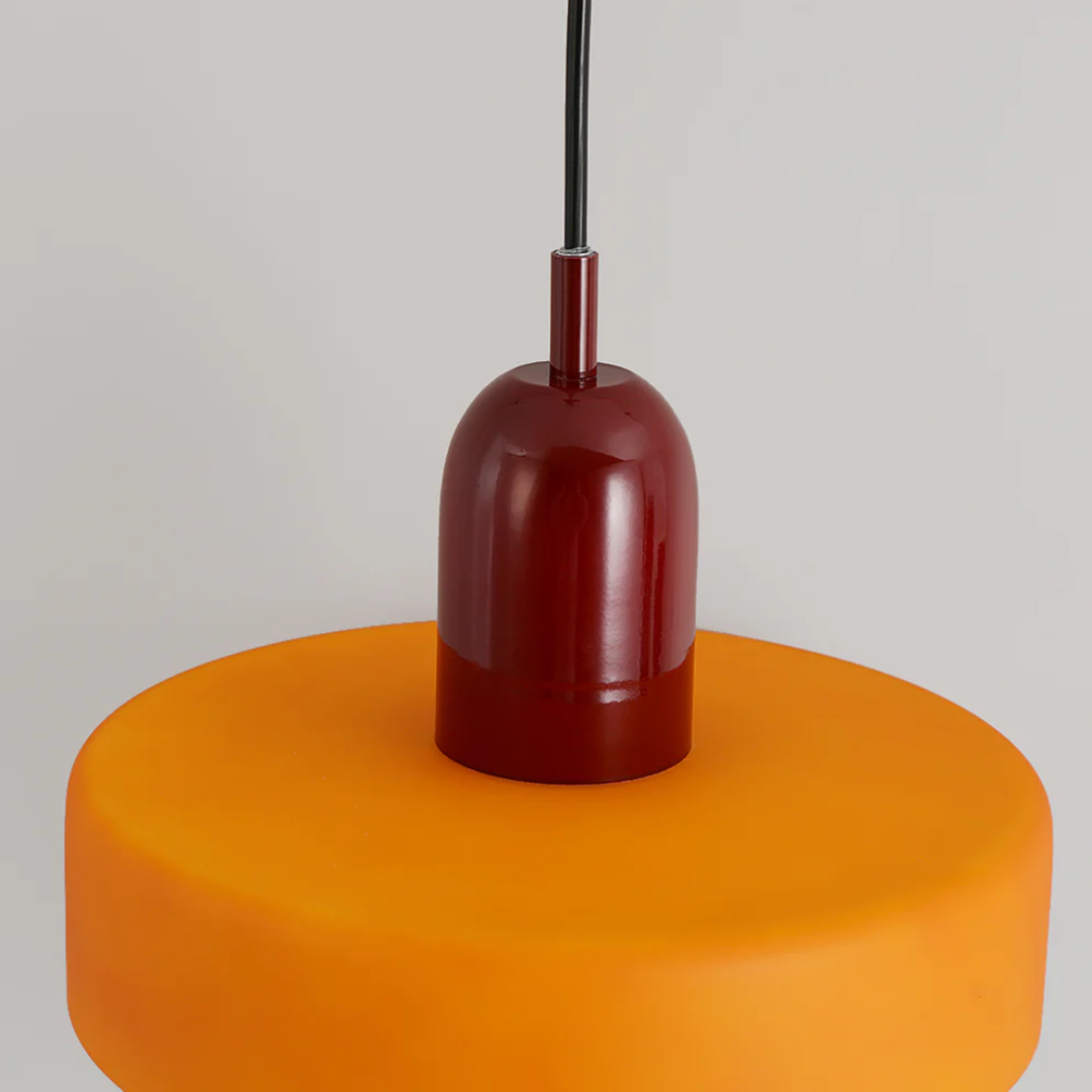 Design LED Pendant Lamp - GloboLuxe-Cream-Orange-9.84 in-Nora Luxe