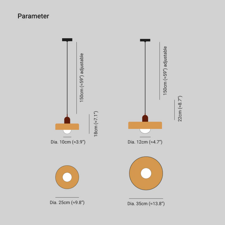Design LED Pendant Lamp - GloboLuxe-Cream-Orange-9.84 in-Nora Luxe