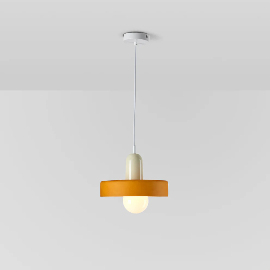 Design LED Pendant Lamp - GloboLuxe-Cream-Orange-9.84 in-Nora Luxe