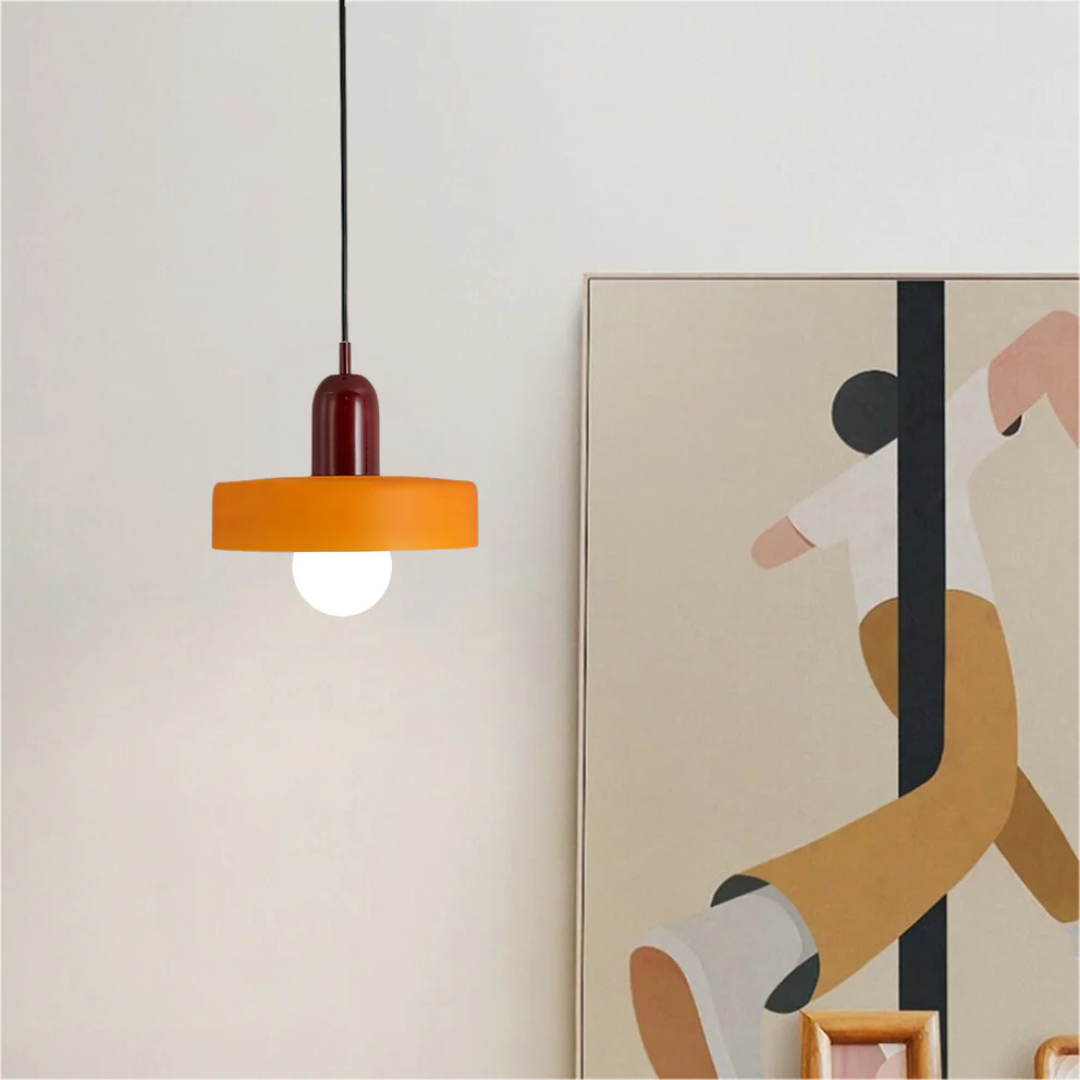 Design LED Pendant Lamp - GloboLuxe-Red-Orange-9.84 in-Nora Luxe