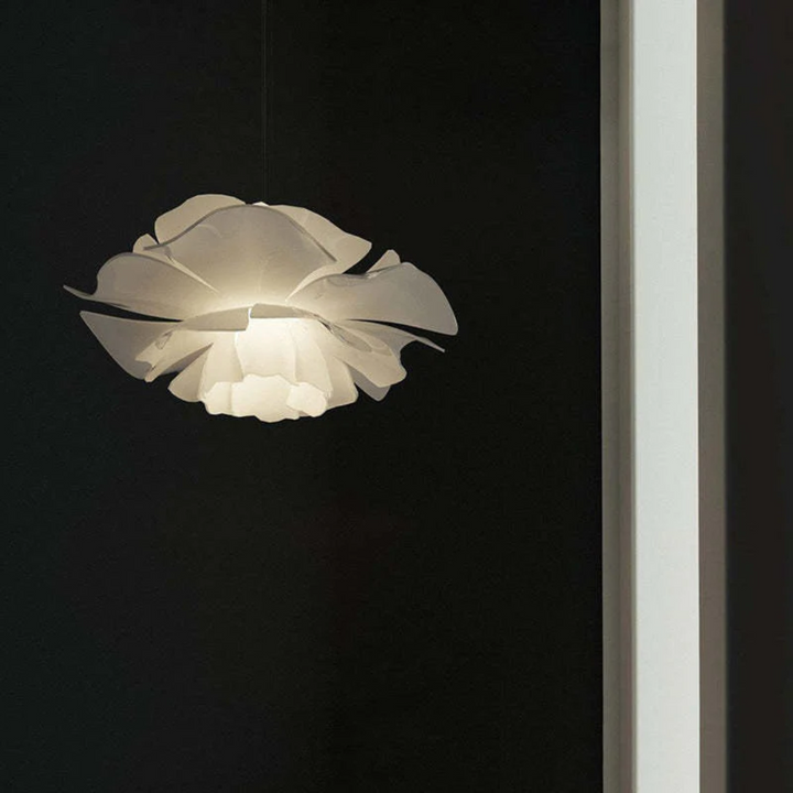 Design pendant lamp Flower White Metal - Sophia-15.75 inches-Nora Luxe