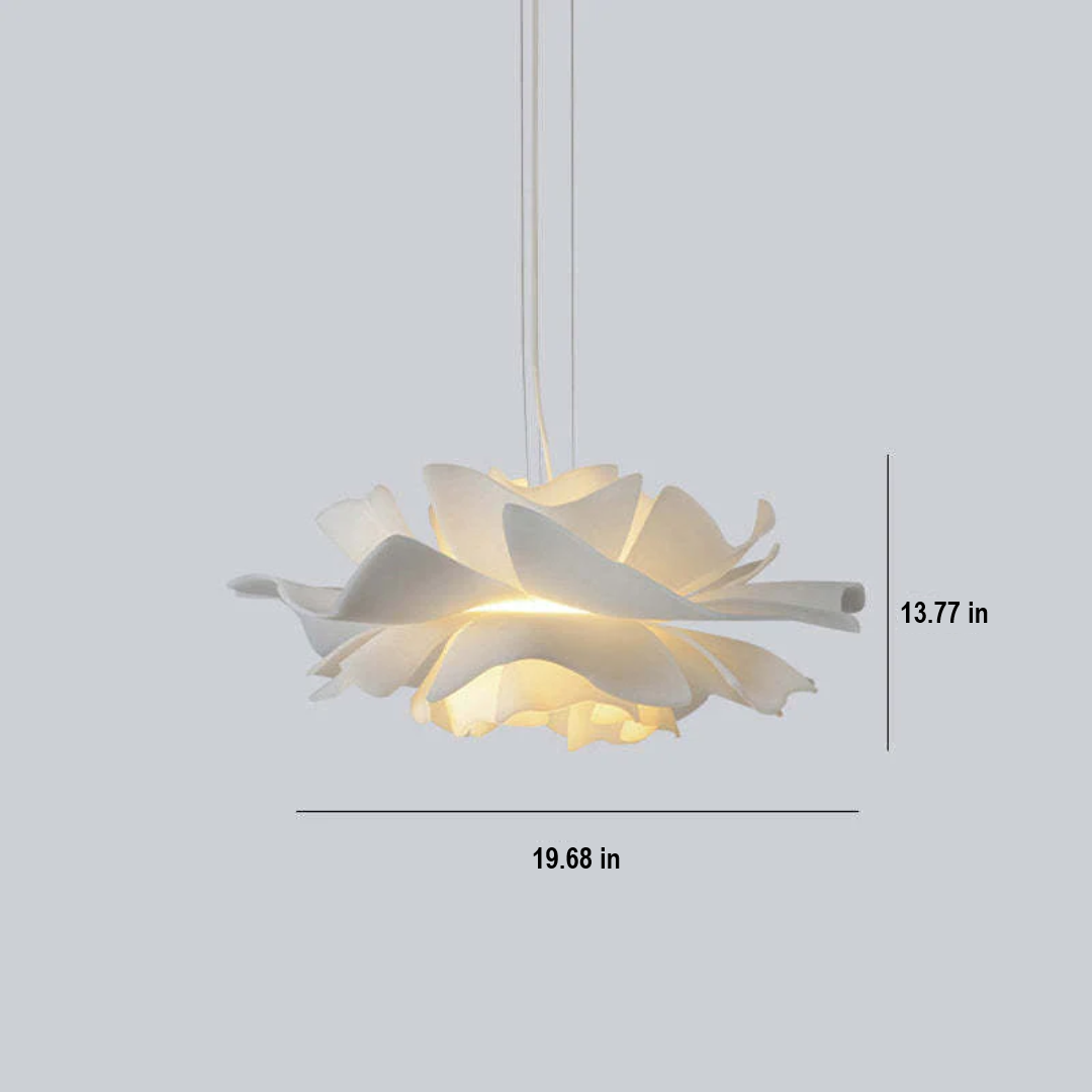 Design pendant lamp Flower White Metal - Sophia-15.75 inches-Nora Luxe