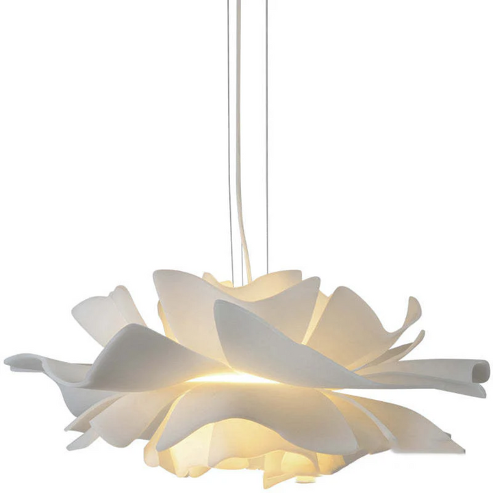 Design pendant lamp Flower White Metal - Sophia-15.75 inches-Nora Luxe
