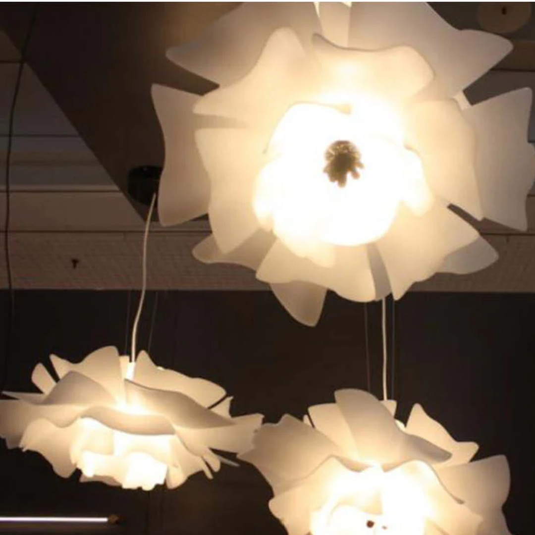 Design pendant lamp Flower White Metal - Sophia-15.75 inches-Nora Luxe