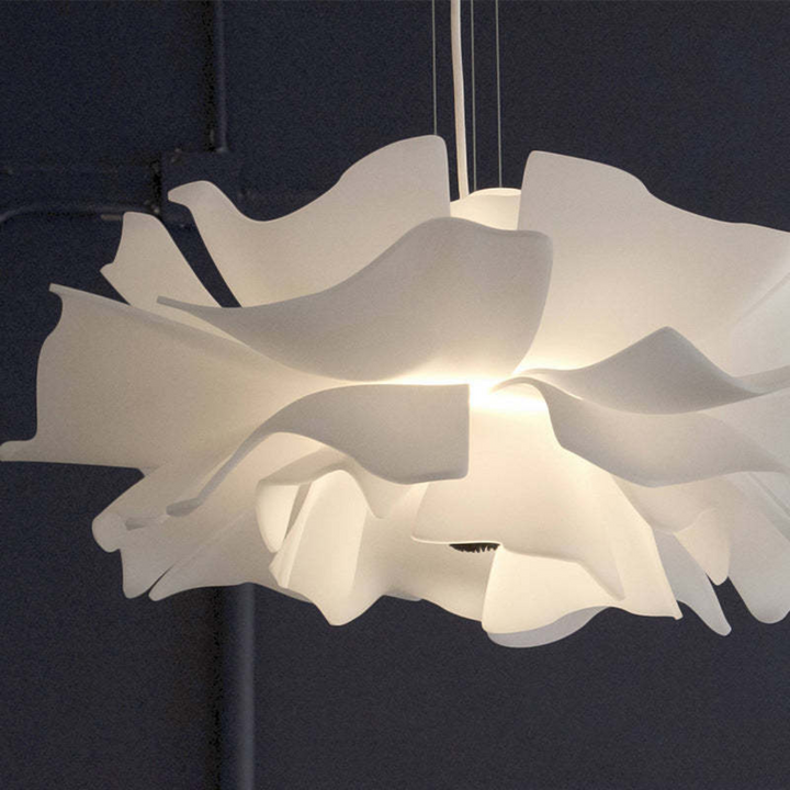Design pendant lamp Flower White Metal - Sophia-15.75 inches-Nora Luxe