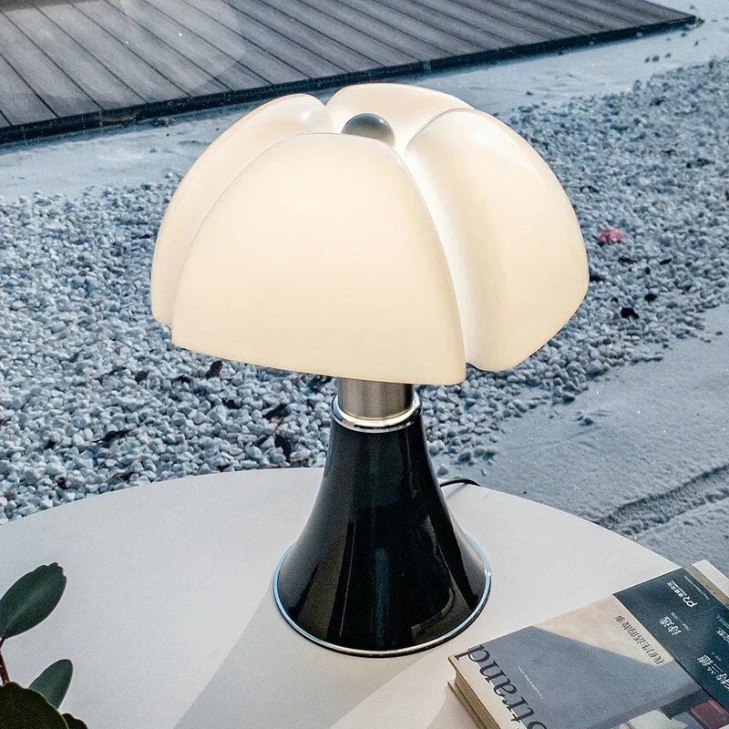 Designer Flower Table Lamp - FloraLuxe-Black-Nora Luxe