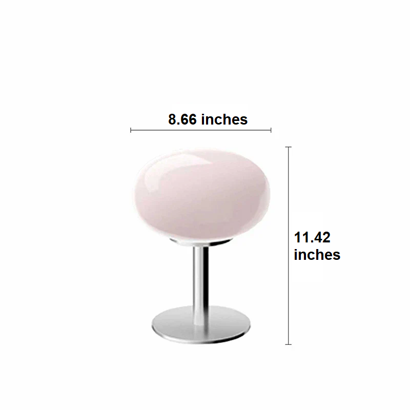 DESIGNER GLASS TABLE LAMP - AMBIENT LED LAMP FOR BEDROOM AND STUDY-Yellow-Nora Luxe