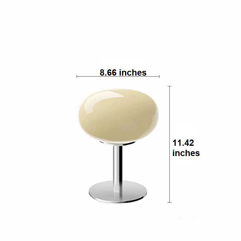 DESIGNER GLASS TABLE LAMP - AMBIENT LED LAMP FOR BEDROOM AND STUDY-Yellow-Nora Luxe