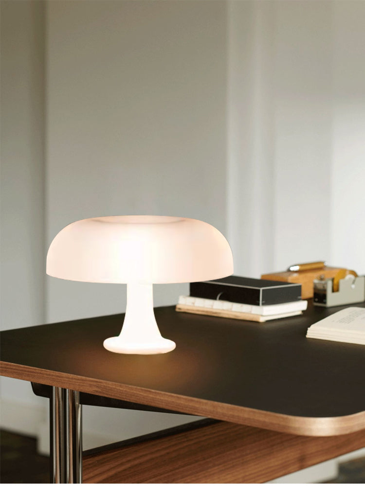 DESIGNER LED TOADSTOOL TABLE LAMP - MODERN MINIMALIST FOR BEDROOM & LIVING ROOM-Orange-EU Plug-Nora Luxe