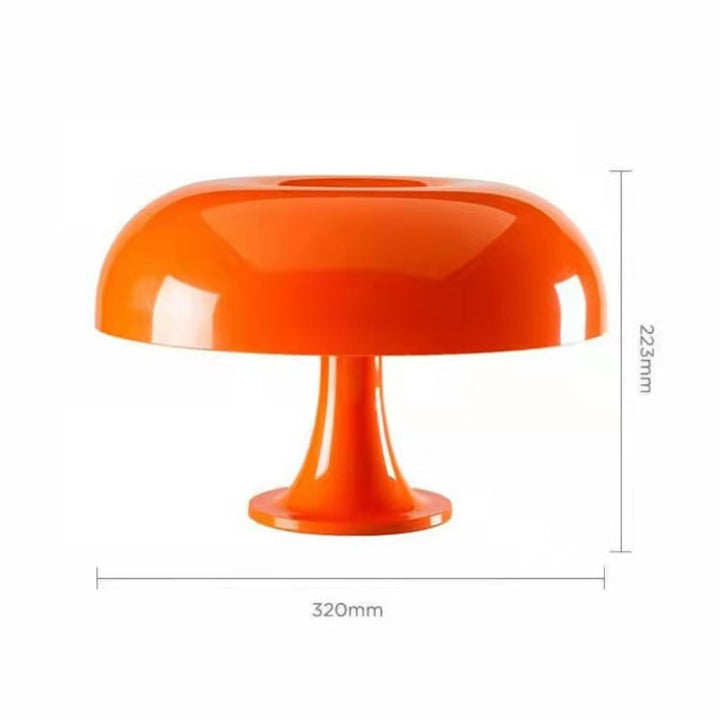 DESIGNER LED TOADSTOOL TABLE LAMP - MODERN MINIMALIST FOR BEDROOM & LIVING ROOM-Orange-EU Plug-Nora Luxe