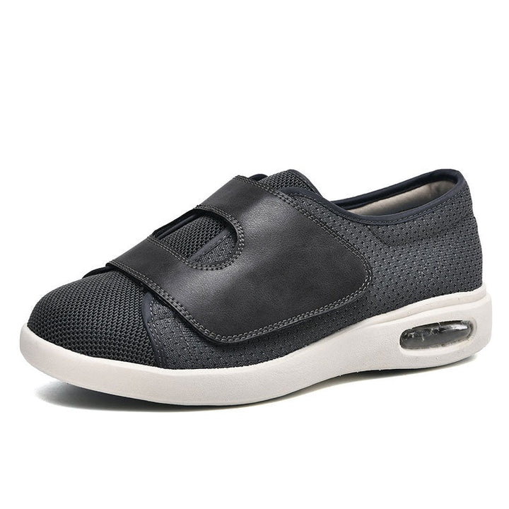Diabetic Walking Shoes for Wide Swollen Feet - ComfortPlus-Black-4.0-Nora Luxe