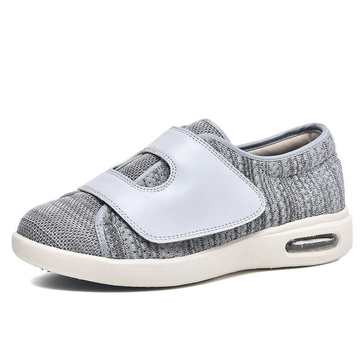 Diabetic Walking Shoes for Wide Swollen Feet - ComfortPlus-Gray-4.0-Nora Luxe