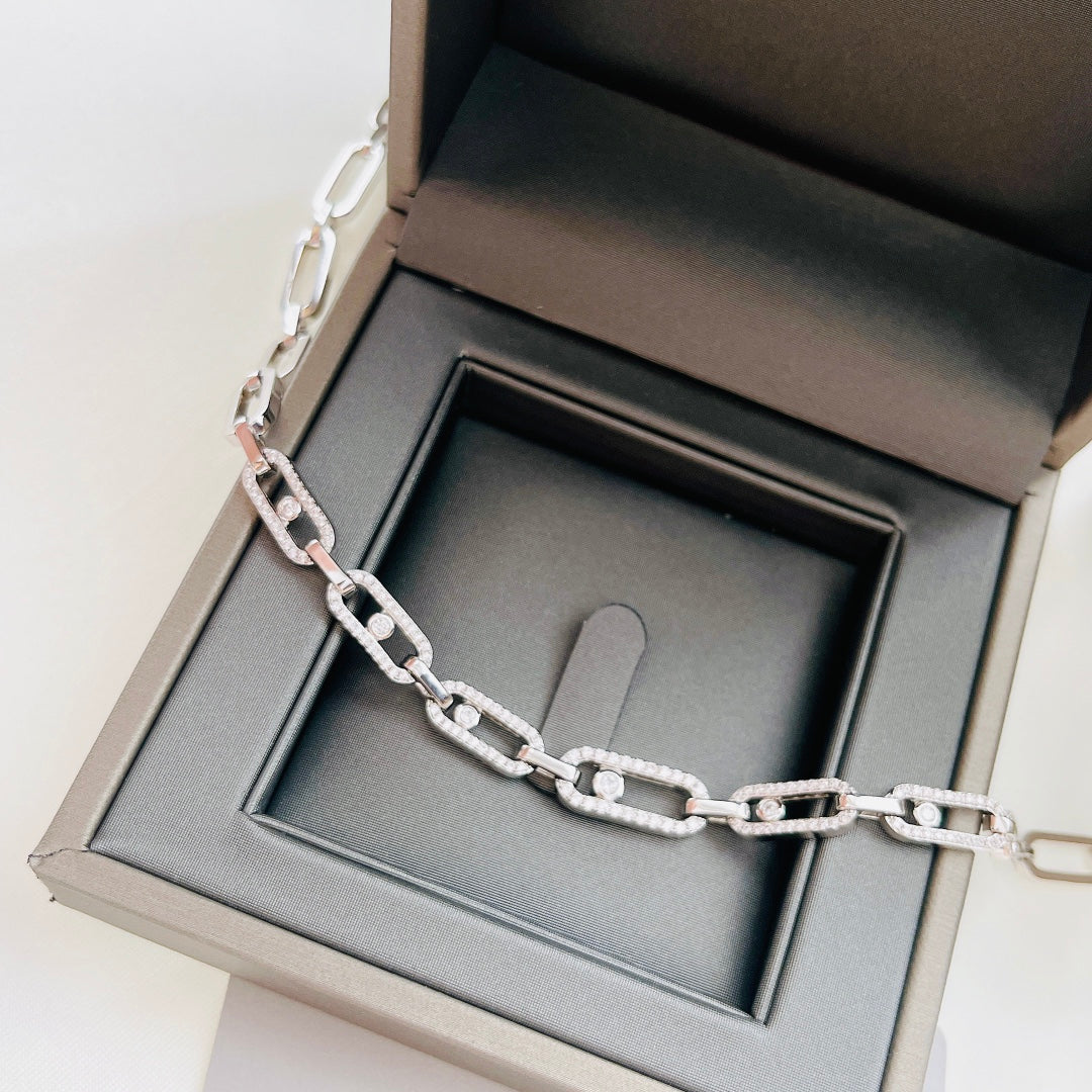 Diamond Fusion Multi-Diamond Ring Choker Necklace | Elegant Statement Jewellery-White Gold-26-40cm-Nora Luxe