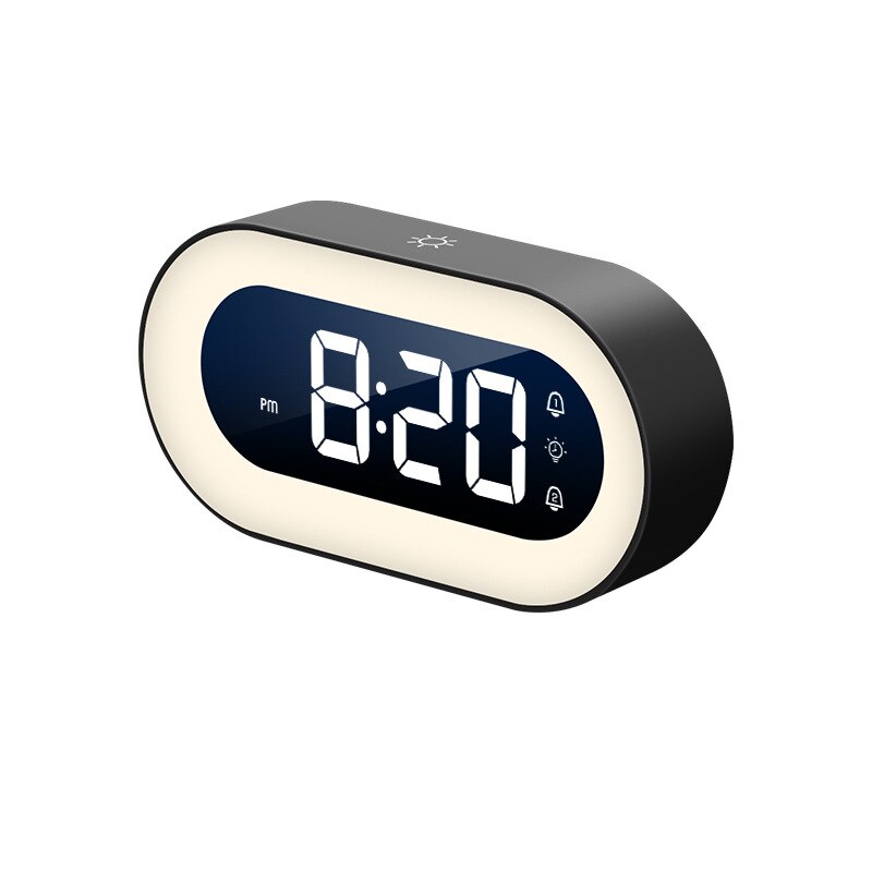 Digital Alarm Clock with Night Light - Lumino-Black-Nora Luxe