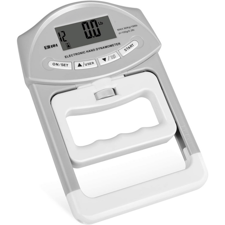 Digital Hand Dynamometer Grip Strength Meter - 198.42 lbs Capacity-Gray-Nora Luxe