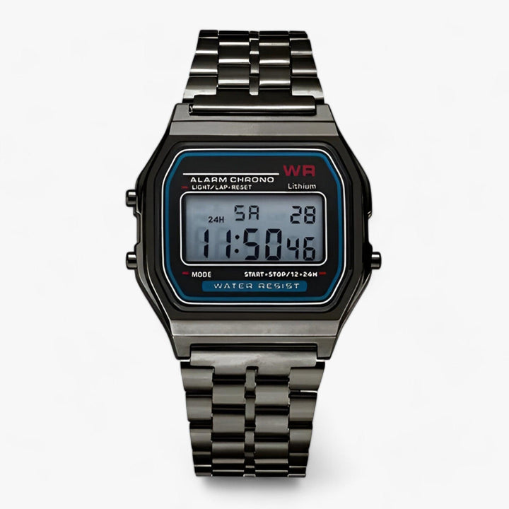 Digital Wristwatch with Square Dial - Amelina-Black-Nora Luxe