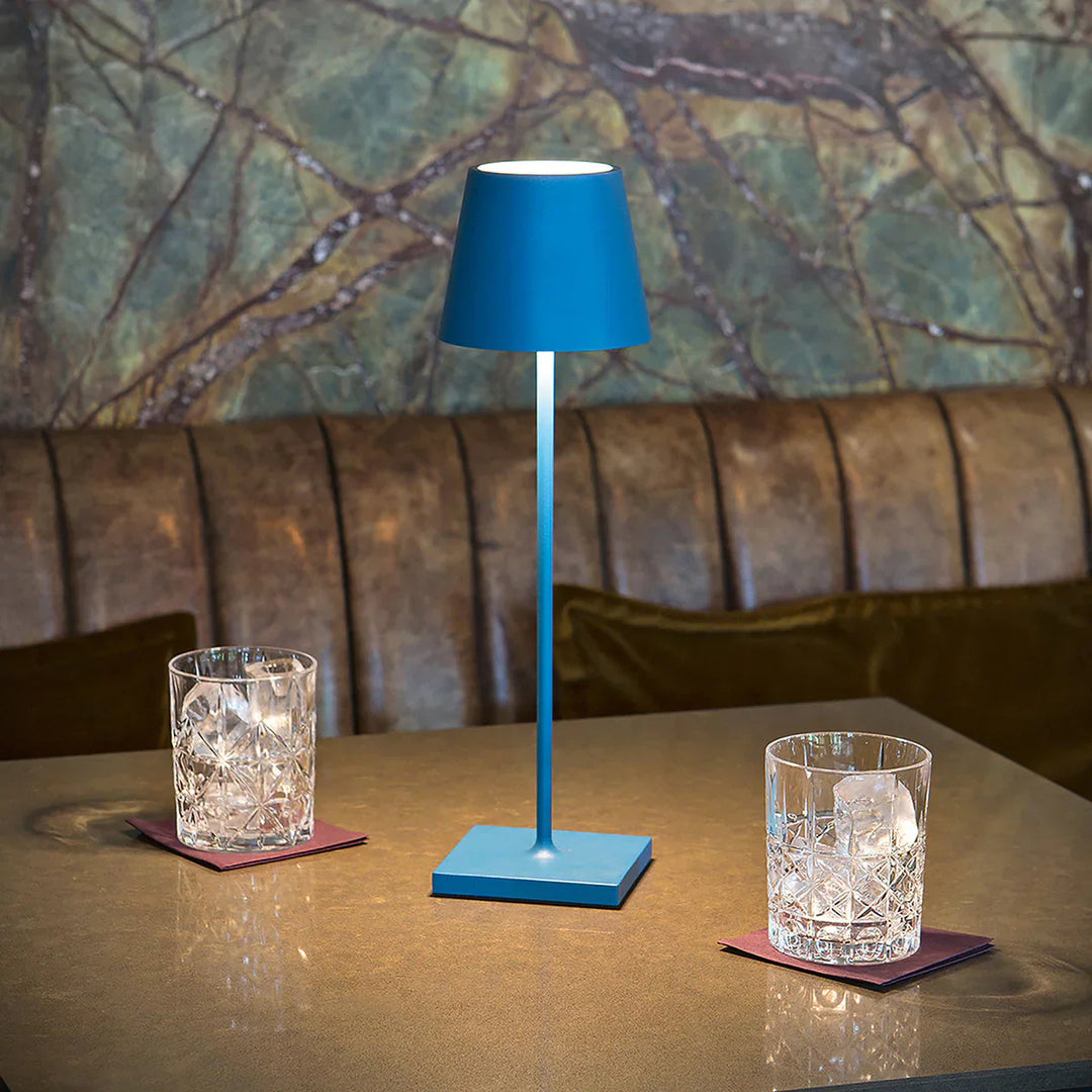 Dimmable Long Table Lamp - LumiLuxe-Matte Blue-Nora Luxe