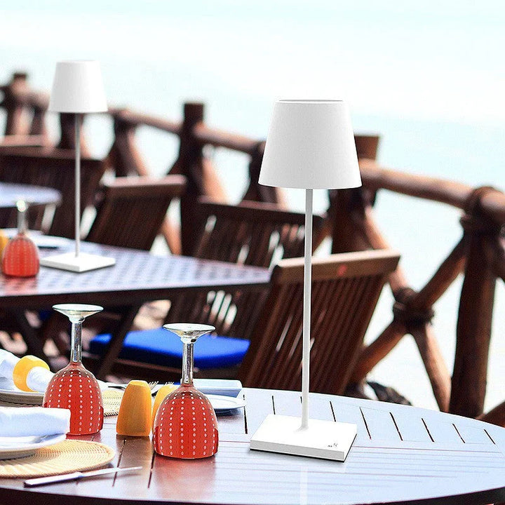 Dimmable Long Table Lamp - LumiLuxe-Matte Brown-Nora Luxe