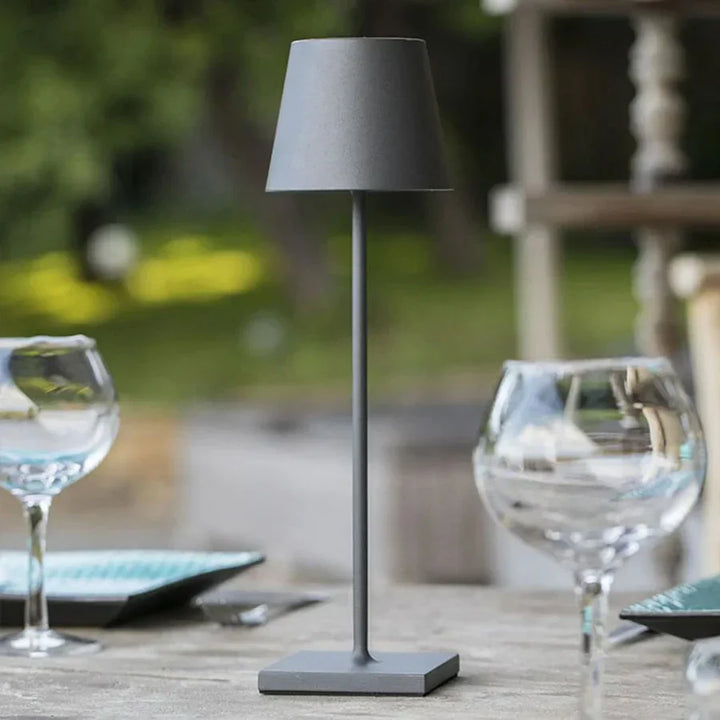 Dimmable Long Table Lamp - LumiLuxe-Matte Gray-Nora Luxe