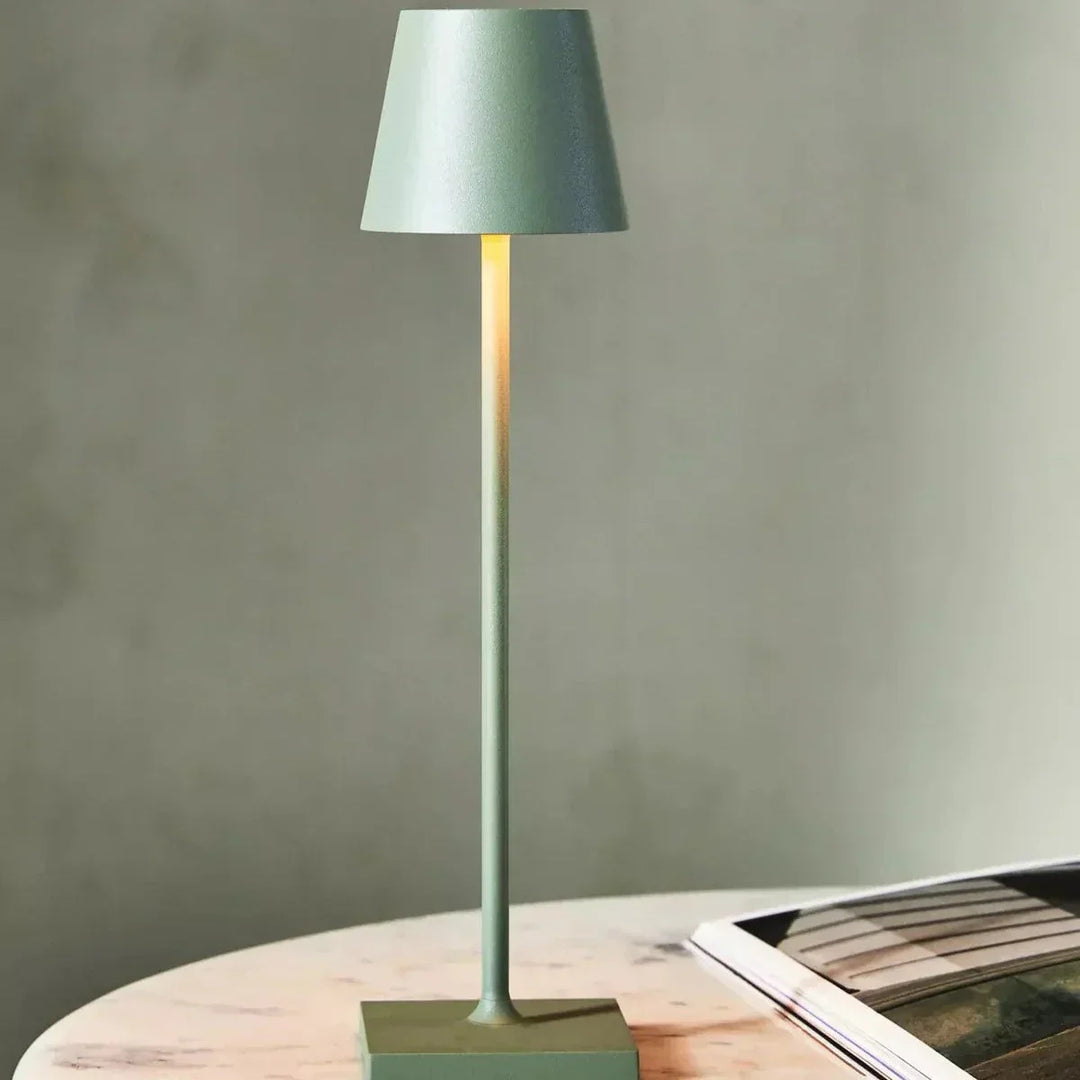 Dimmable Long Table Lamp - LumiLuxe-Matte Green-Nora Luxe