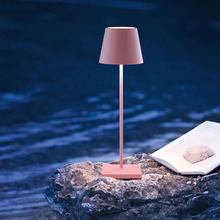 Dimmable Long Table Lamp - LumiLuxe-Matte Pink-Nora Luxe