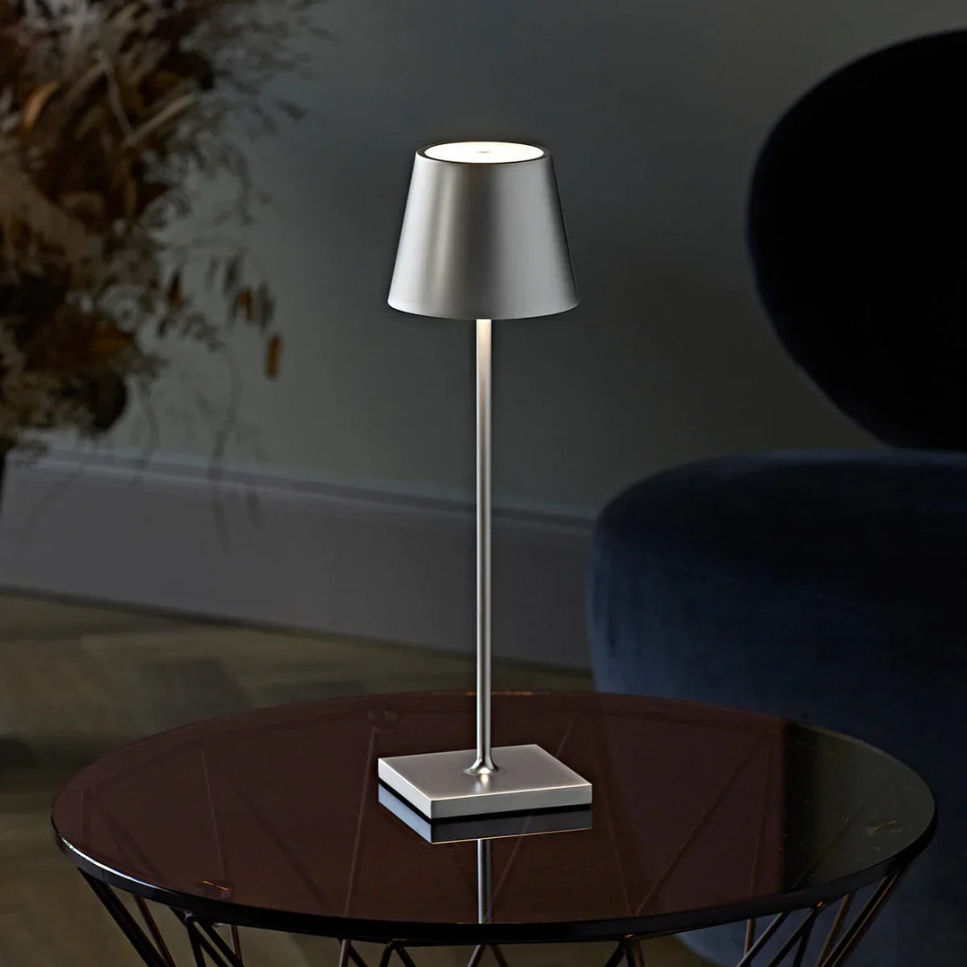 Dimmable Long Table Lamp - LumiLuxe-Silver-Nora Luxe