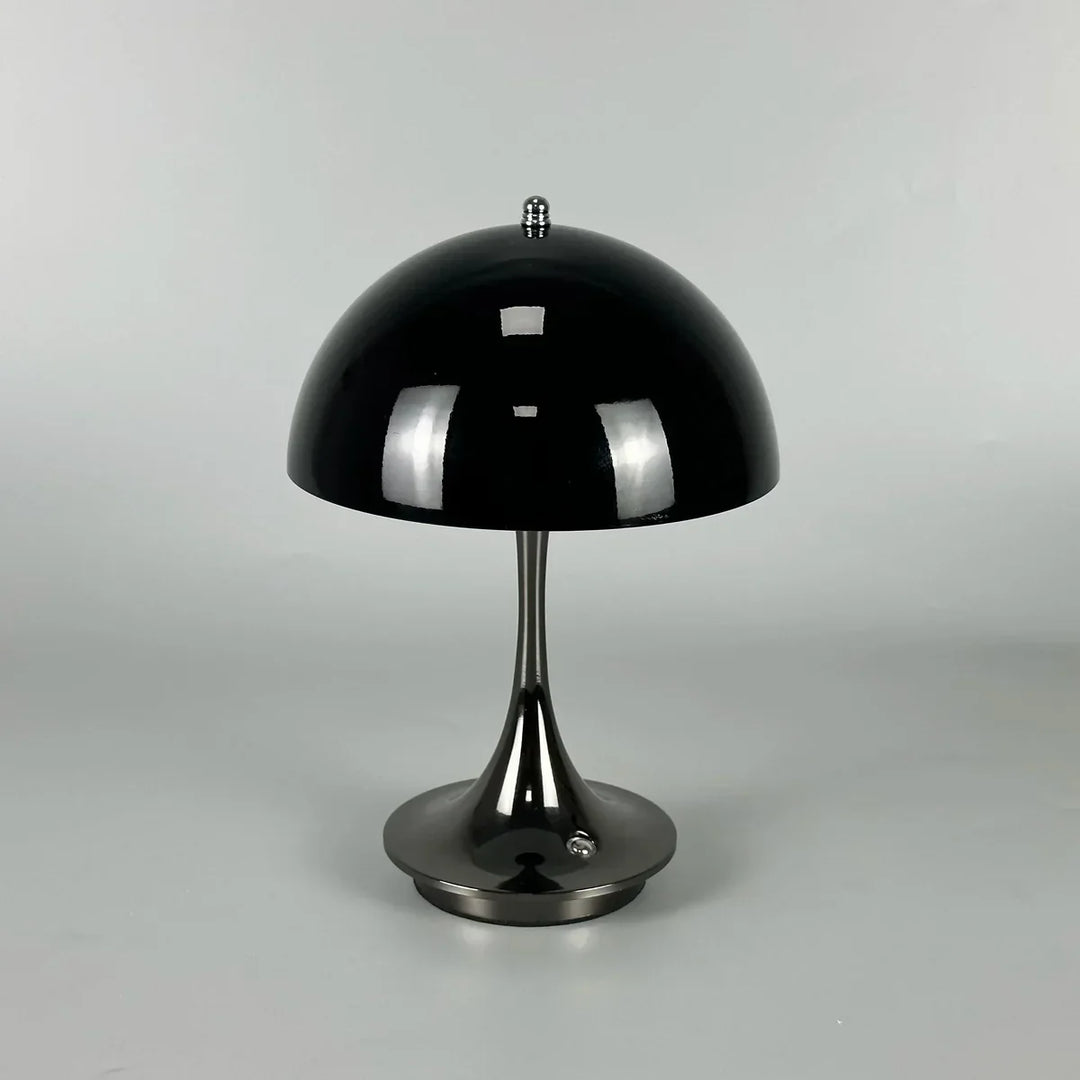 Dimmable & Wireless Flower Button Lamp - BloomGlow-Black-Nora Luxe