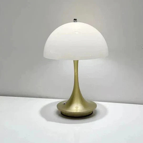Dimmable & Wireless Flower Button Lamp - BloomGlow-Gold and White-Nora Luxe