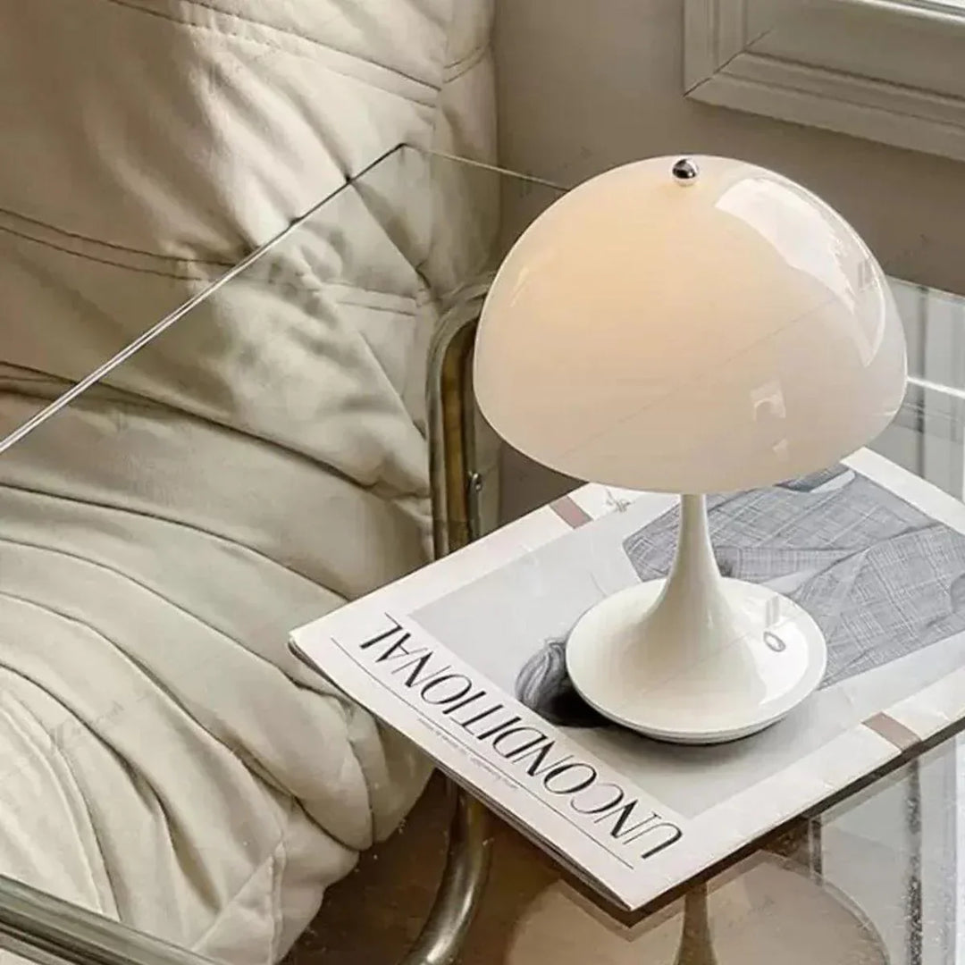 Dimmable & Wireless Flower Button Lamp - BloomGlow-White-Nora Luxe