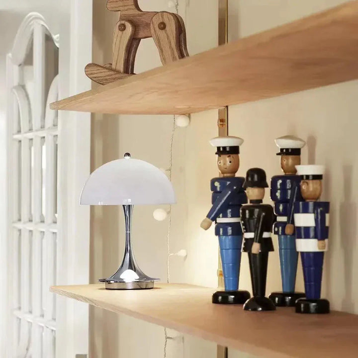 Dimmable & Wireless Flower Button Lamp - BloomGlow-White-Nora Luxe