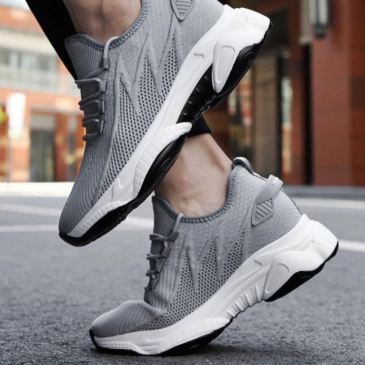 Discreetly stylish men's sneakers – MaxLift Boost-White +3.94″-4.5-Nora Luxe