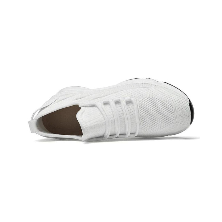 Discreetly stylish men's sneakers – MaxLift Boost-White +3.94″-4.5-Nora Luxe