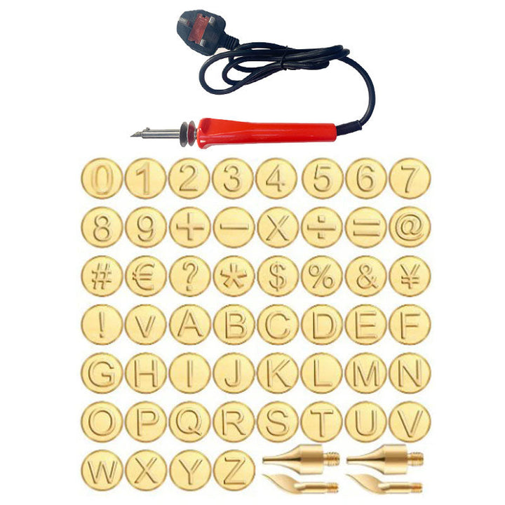 DIY Burner Engraving Kit – AlphaCraft-Brand pen + 56 Letters and Numbers Brand pen + 28 Letters (including attachments)-Nora Luxe
