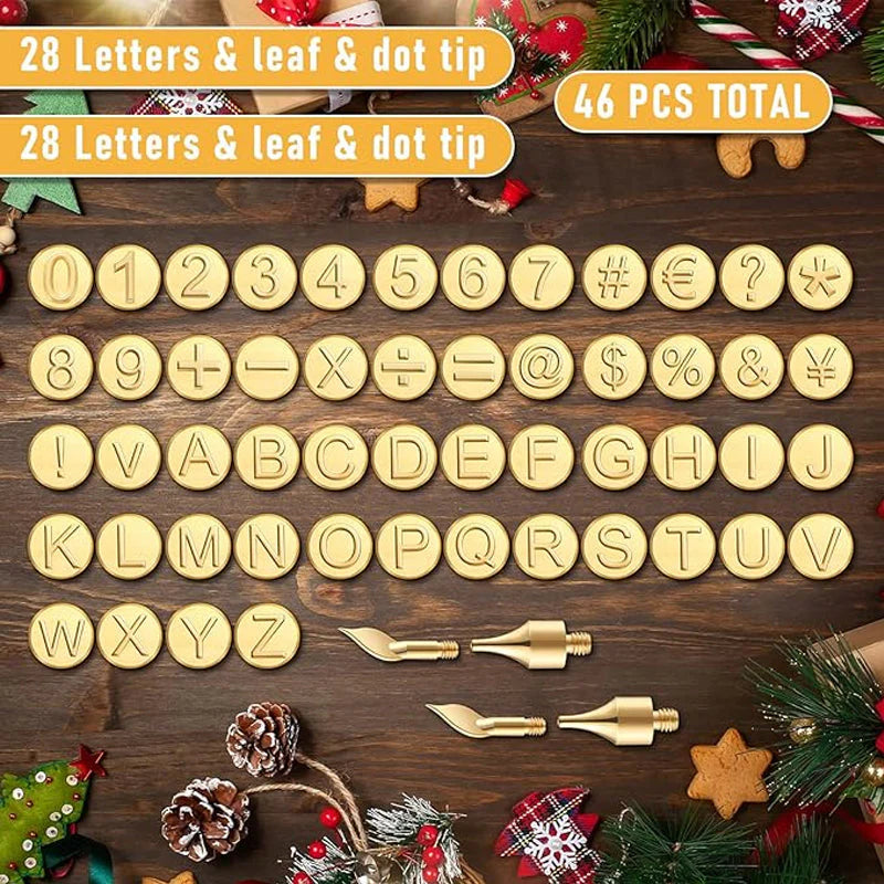 DIY Burner Engraving Kit – AlphaCraft-Brandpen + 28 Letters (including attachments)-Nora Luxe