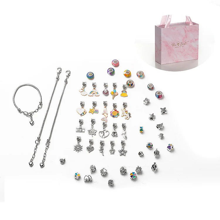 DIY Christmas Themed Bracelet Set - Luna-Blue-Nora Luxe