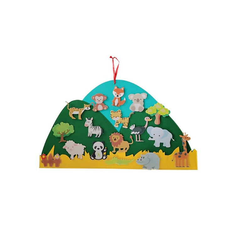 DIY Felt Board for Children - AnimalAdventure-Mountain-Nora Luxe