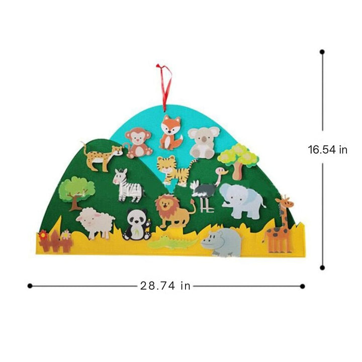 DIY Felt Board for Children - AnimalAdventure-Mountain-Nora Luxe