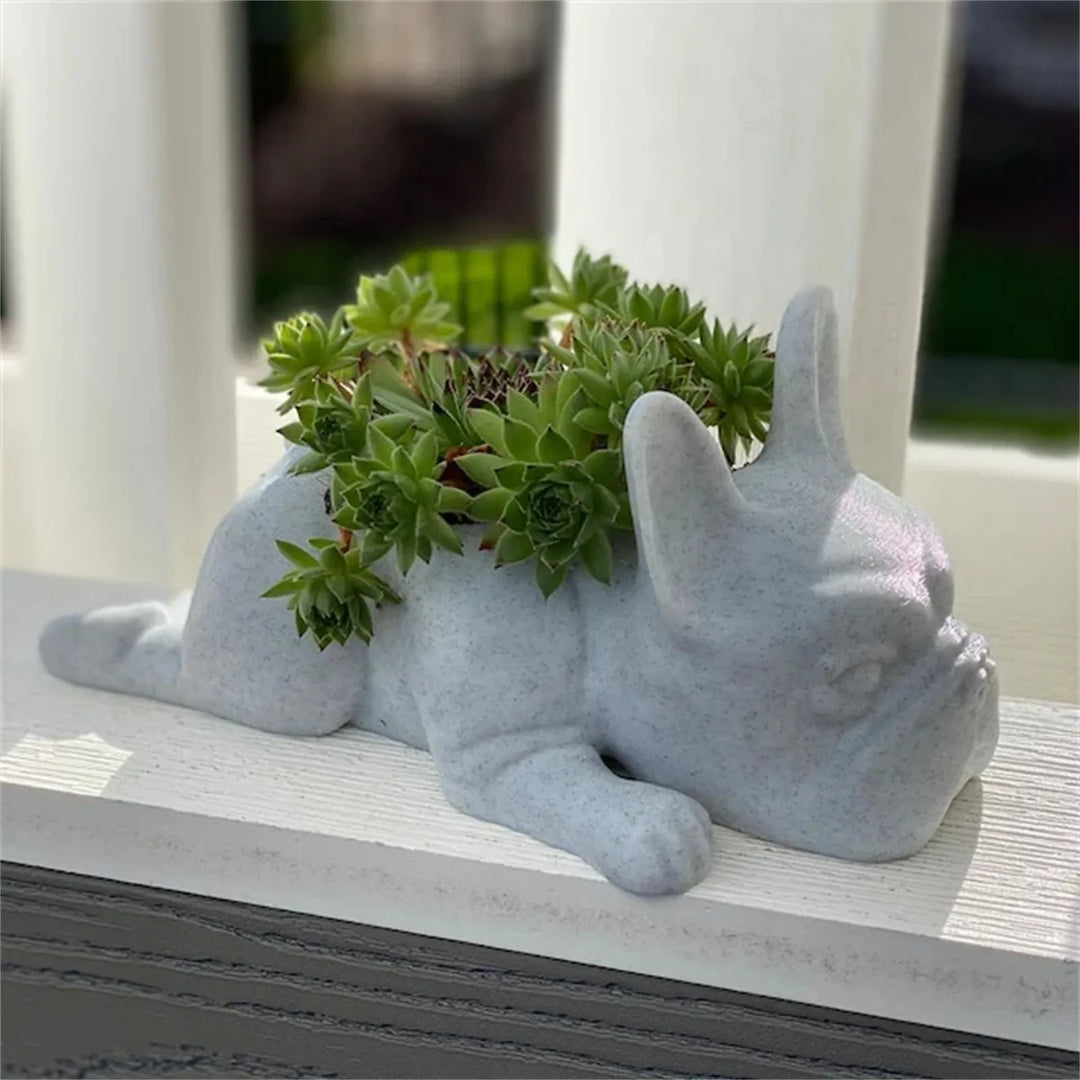 Dog Resin Succulent Planter - Buddy-Nora Luxe