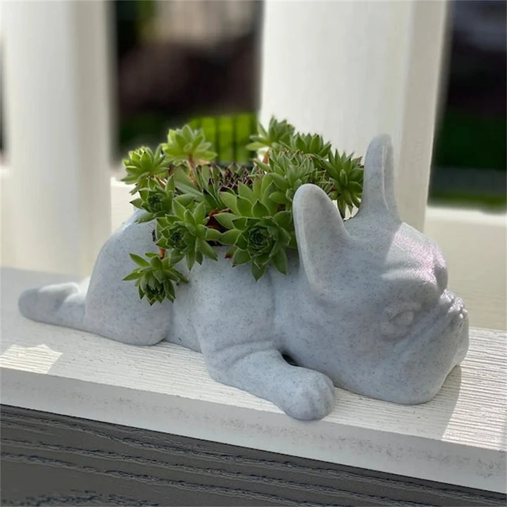 Dog Resin Succulent Planter - Buddy-Nora Luxe