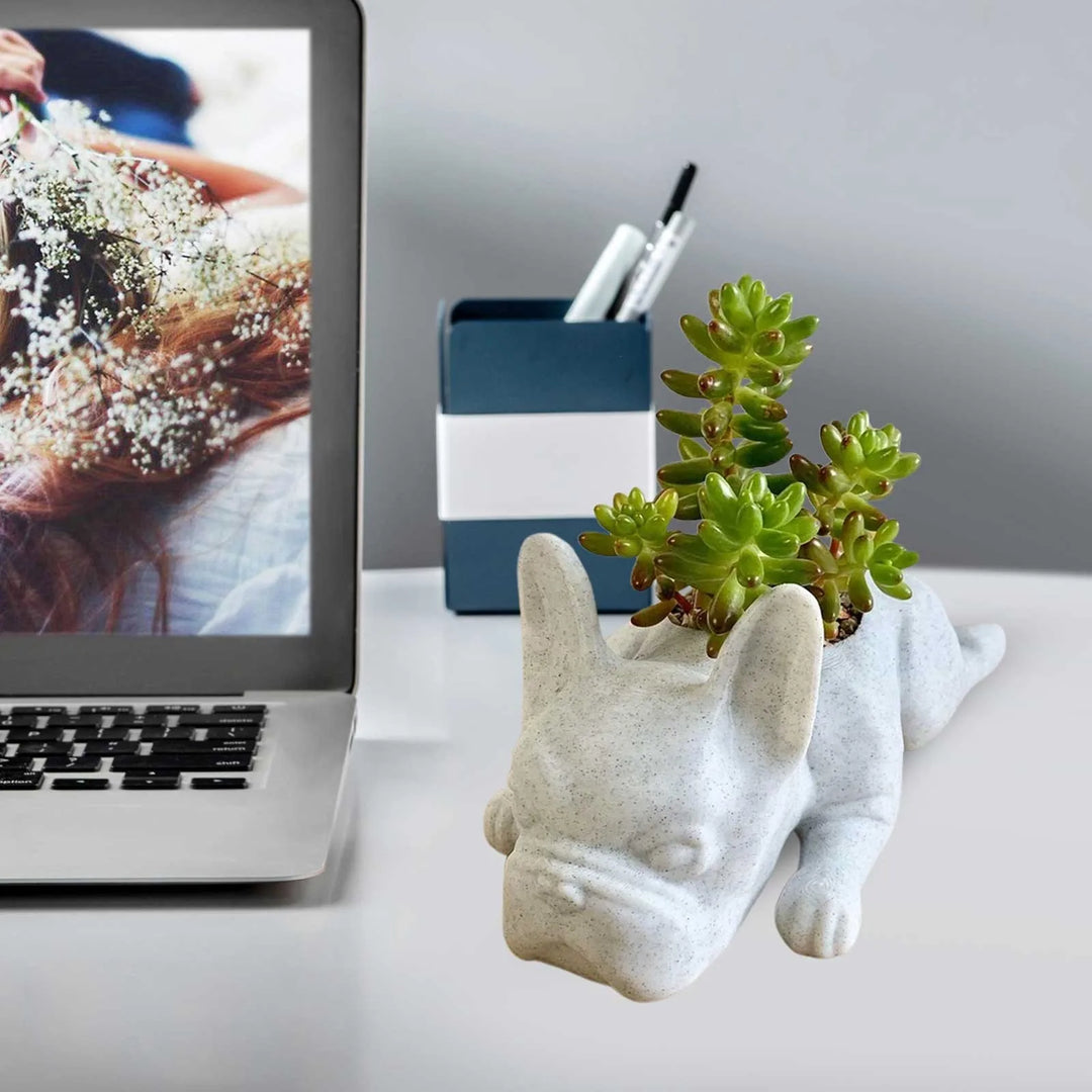 Dog Resin Succulent Planter - Buddy-Nora Luxe