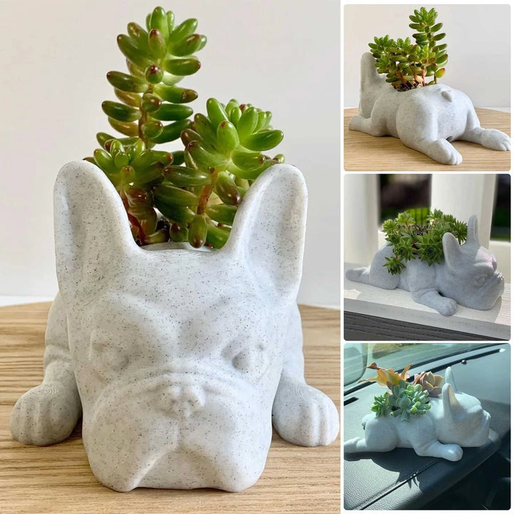 Dog Resin Succulent Planter - Buddy-Nora Luxe