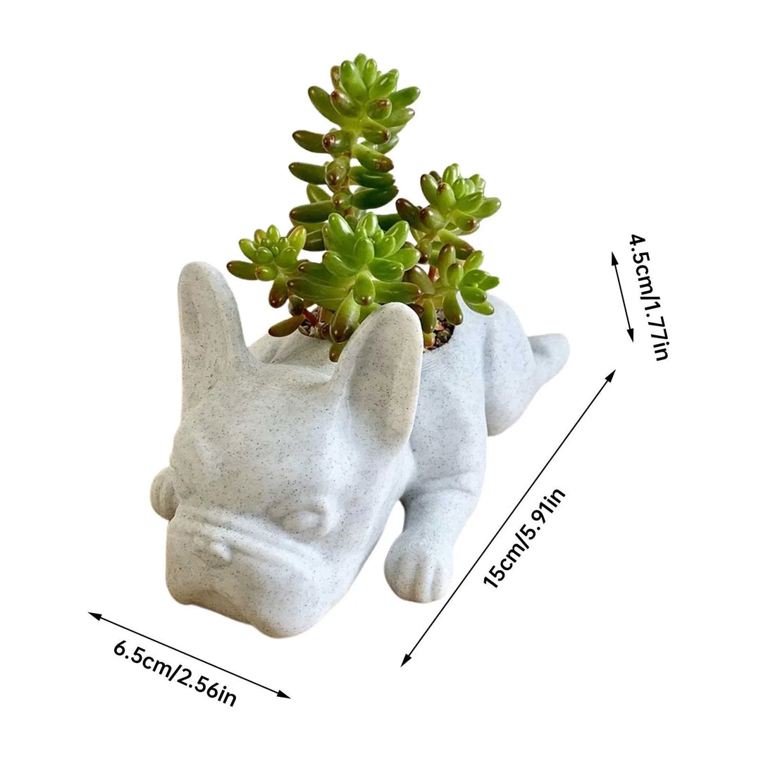 Dog Resin Succulent Planter - Buddy-Nora Luxe