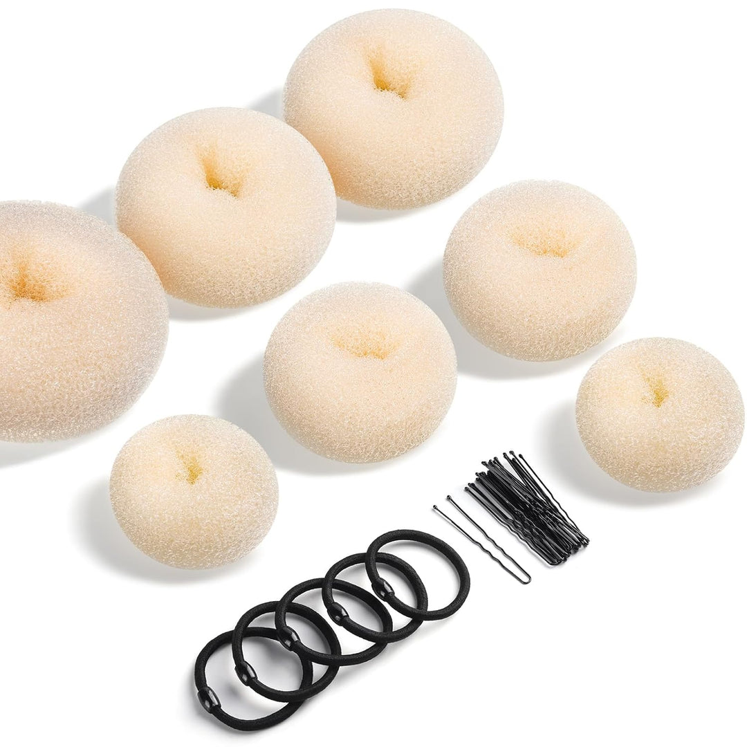 Donut Knot Maker Set – 7 Rings & Accessories-Beige-Nora Luxe
