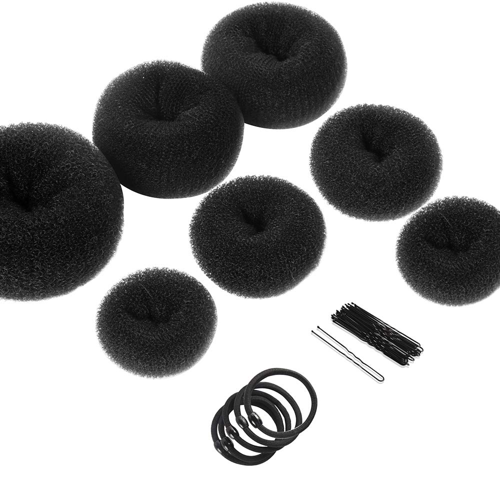 Donut Knot Maker Set – 7 Rings & Accessories-Black-Nora Luxe