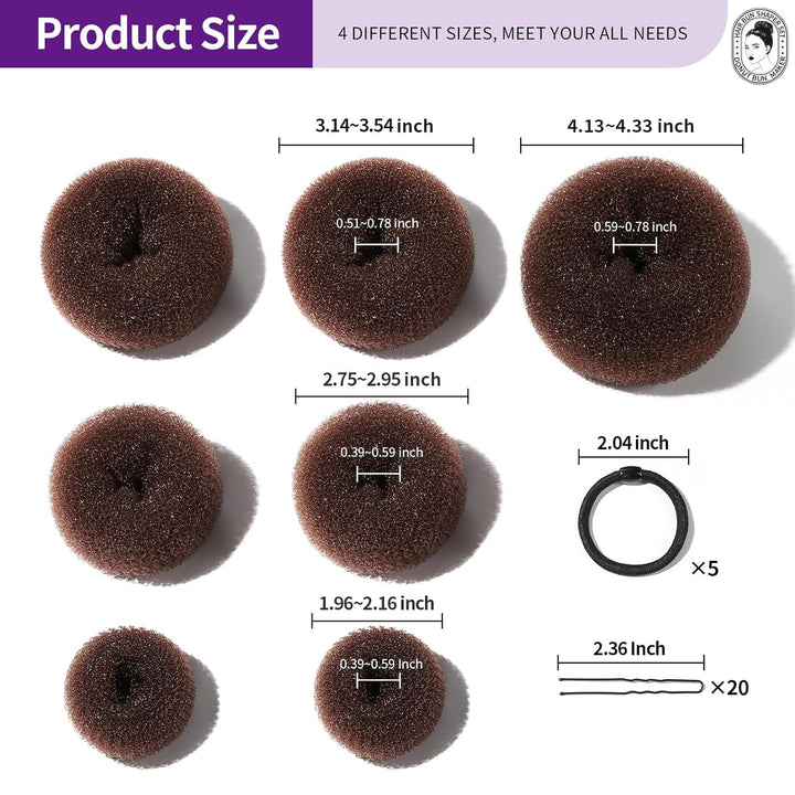 Donut Knot Maker Set – 7 Rings & Accessories-Chocolate-Nora Luxe