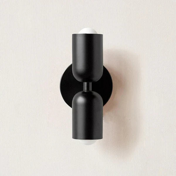 Double LED Wall Lamps - DualGlow-Black-Nora Luxe